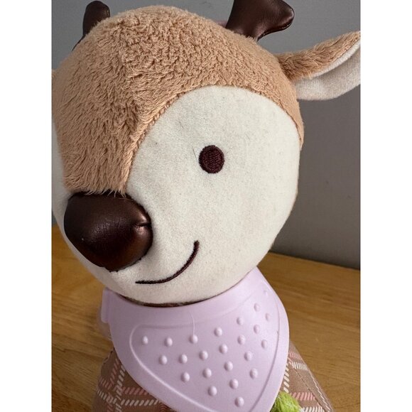 Skip Hop Plush Deer Fawn Baby Teether Toy With Rattle & Soft Textured Teething - Picture 4 of 13